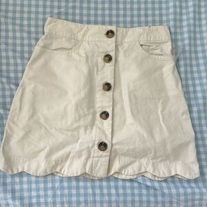 Blu Pepper Cream Skirt    Size:S